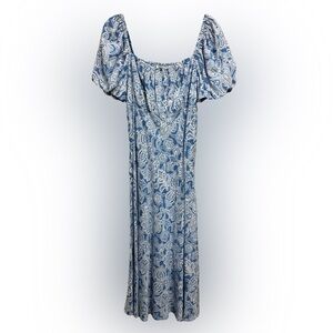 Boden Blue and White Scoop Neck Sundress